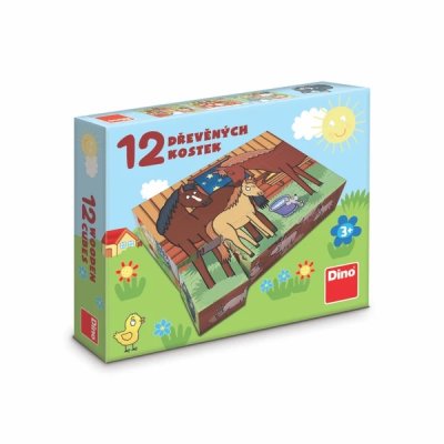 Dino Holzbausteine Haustiere 12 Stk.