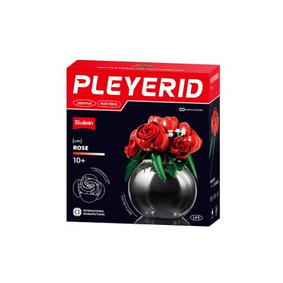 Sluban Flowers M38-P8061 Strauß roter Rosen in einer Vase