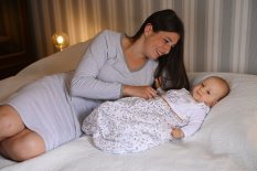 Noční košile tenká DR Outlast® - pruh bílošedý melír