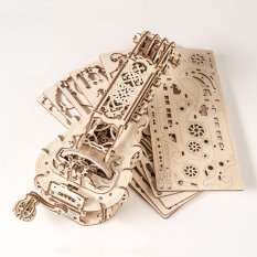 Ugears 3D trähusmodell mekaniskt pussel Vevlira (Hurdy-Gurdy)