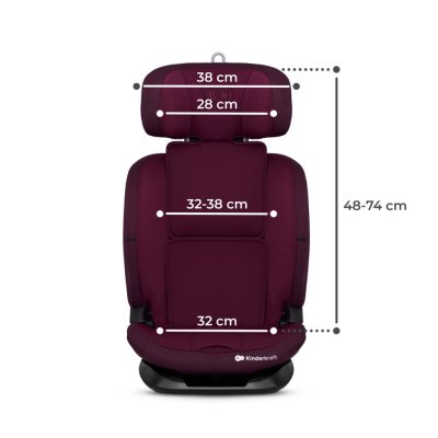 KINDERKRAFT Bilbarnstol Oneto3 i-Size 76-150cm + Isofix Cherry Pearl
