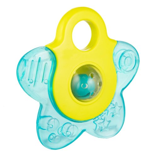 CANPOL BABIES Anneau de dentition rafraîchissant avec hochet étoile turquoise