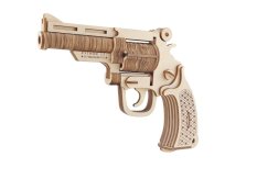 Woodcraft Houten 3D Puzzel Revolver M19