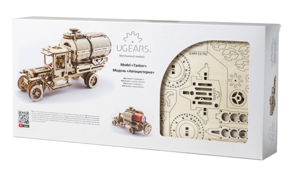 Ugears Drewniane Puzzle Mechaniczne 3D UGM-11 Ciężarówka z Cysterną