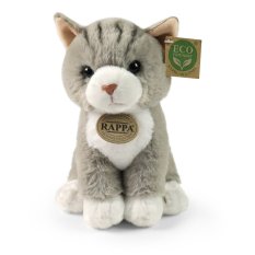 Rappa Plyšová mačka sediaca sivá 23 cm SOFT COLLECTION, ECO-FRIENDLY