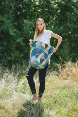 Kleine stoffen accessoiretas Monkey Mum® Carrie - De schoonheid van geometrie