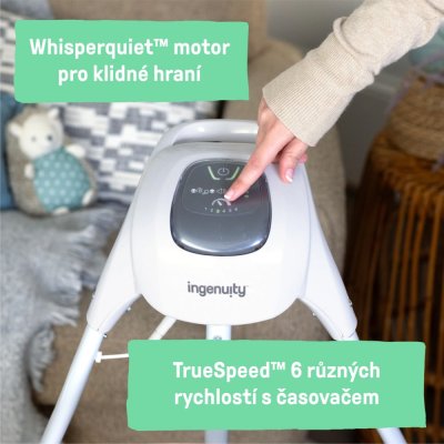 INGENUITY Baloiço com movimento e música Chambray 0m+, até 9 kg