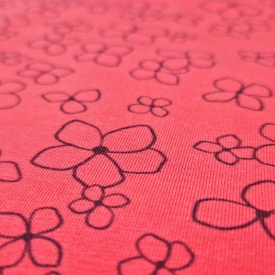 Maglietta per allattamento STAMPA MC sottile Outlast® - Fiori di fragola