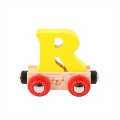 Bigjigs Rail Vagón de tren de madera - Letra R
