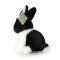 Rappa Plüschkaninchen weiß-schwarz sitzend 16 cm ECO-FRIENDLY