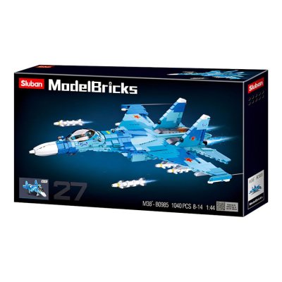 Sluban Model Bricks M38-B0985 Avion de chasse Su-27 2en1