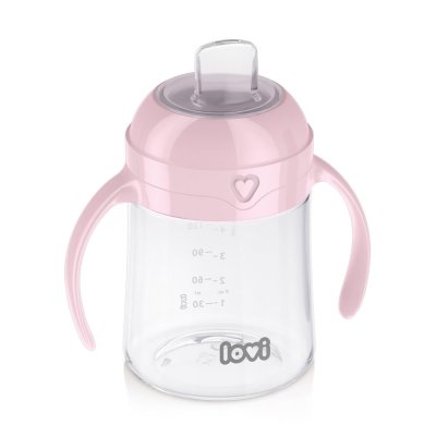 LOVI First kubek z kubkiem do picia 150 ml różowy