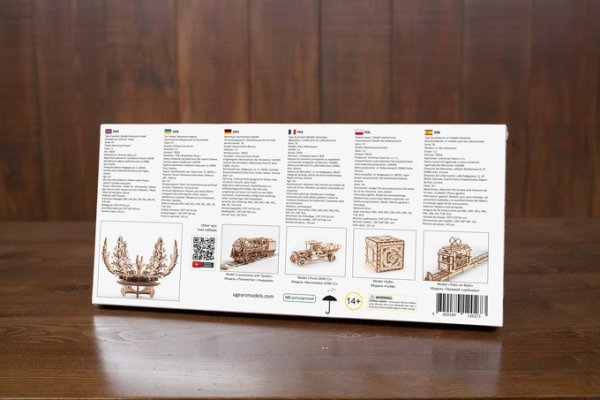 Ugears 3D Wooden Mechanical Puzzle Flower