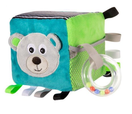 CANPOL BABIES Peluche cube sensoriel Ours gris