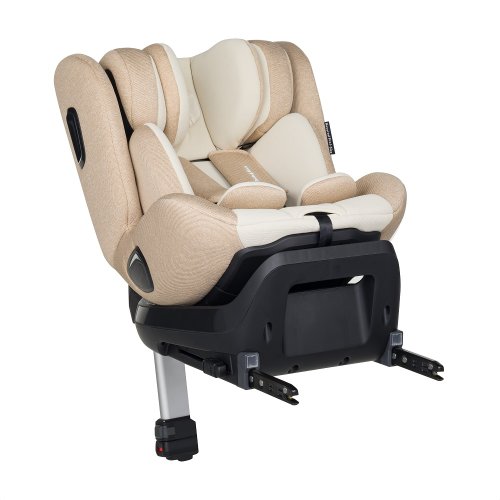 PETITE&MARS Autostoel Reversal Pro i-Size 360° Caramel Bruin 40-105 cm + Spiegel Oly Roze 0m+