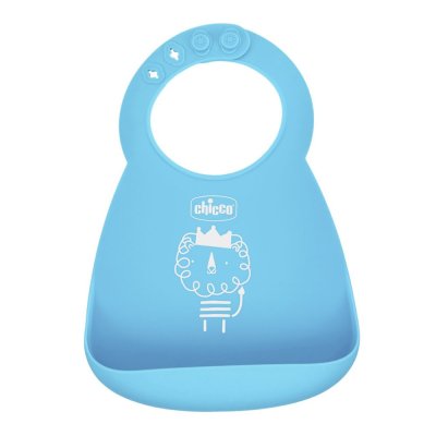 CHICCO Silikon-Esslernset - blau, 6m+
