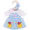 Bigjigs Toys Niebieska sukienka w paski dla lalki 28 cm