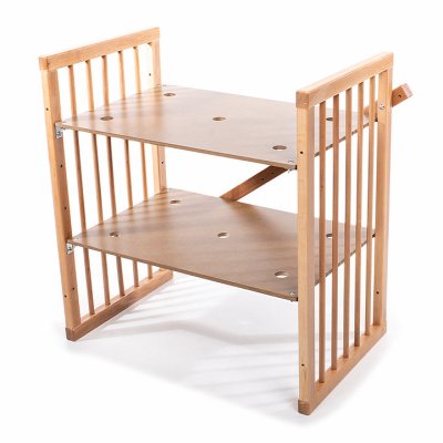 MIMIKO Rund 9i1 Växande Spjälsäng Rund Naturlig