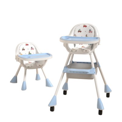 Sedia da pranzo per bambini 2 in 1 Simple - Celeste