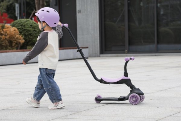 Hulajnoga / rowerek biegowy QPLAY Sema Evo ze światłami LED Violet, wiek 1 - 6 lat, do 50 kg