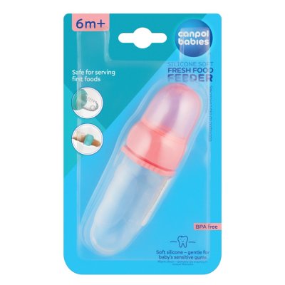 CANPOL BABIES Silikon-Futternetz mit Behälter rosa