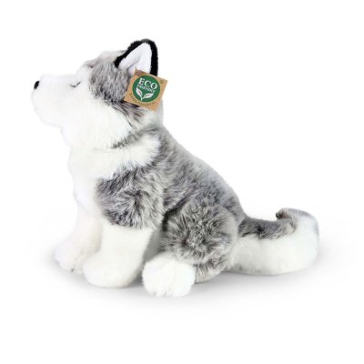 Rappa Câine de pluș husky așezat 30 cm ECO-FRIENDLY
