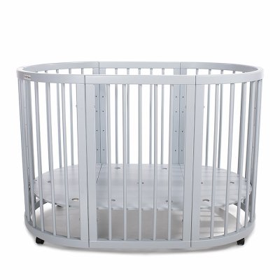 MIMIKO Round 9in1 Mitwachsendes Kinderbett rund grau