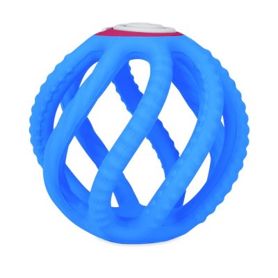 NUBY Silikon-Kugelbeißring 3m + blau
