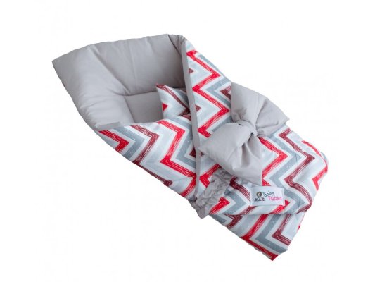 Odeja za zavijanje - Cikcak Red Grey