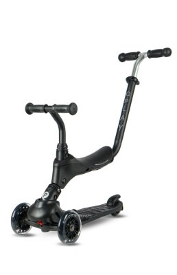Hulajnoga QPLAY Sema Pro Black, 5 w 1, z kółkami LED, wiek 1-6 lat