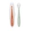 NATTOU Silicone spoons with soft end and case 2 pcs