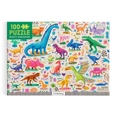 Puzzle Mudpuppy Dinozauri puternici 100 piese