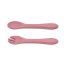 PETITE&MARS Conjunto de jantar silicone TAKE&MATCH 2 tigelas + talheres Dusty Rose 6m+