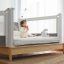 Zábrana na postel Monkey Mum® Popular - 200 cm - světle šedá