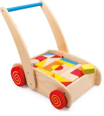 small foot Lauflernwagen mit Holzbausteinen