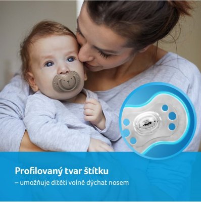LOVI Schnuller Silikon dynamisch Hey 3-6 m 2 Stück blau/grün