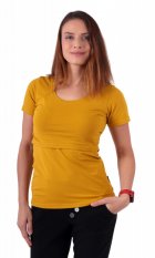 T-shirt d'allaitement Catherine, manches courtes - moutarde