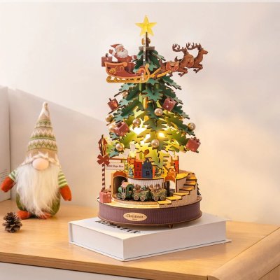 RoboTime 3D Holzpuzzle Spieluhr Weihnachtsbaum