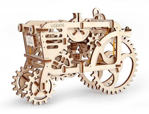 Ugears Puzzle 3D de madeira mecânico Trator