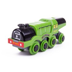 Bigjigs Rail Elektryczna lokomotywa Flying Scotsman zielona