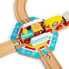 Bigjigs Rail Vändplatta med tebladsmotiv