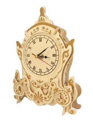 Woodcraft Puzzle 3D din lemn ceas spiriduș
