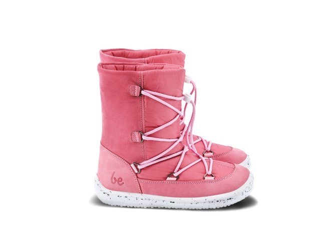 Be Lenka Dětské zimní barefoot boty Snowfox Kids 2.0 - Rose Pink
