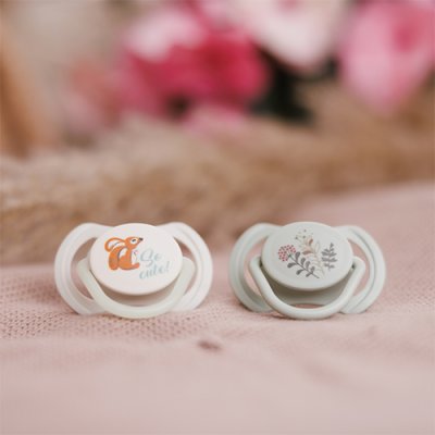 BABYONO Symmetrische Silikonschnuller 6-18m, 2 Stk.