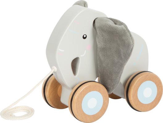 small foot Houten trekfiguur Olifant met ritselende oren