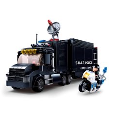 Sluban Polizei M38-B0659 SWAT Mobile Basis und Diebe im Hubschrauber