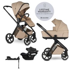 EASYWALKER Cărucior combinat Zoey Almond Taupe + CBX By CYBEX Aton B2 i-Size + bază