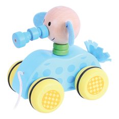Bigjigs Toys Ťahacia hračka na šnúrke sloníča