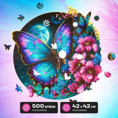 EscapeWelt Puzzle de Madera Mariposa 500 piezas