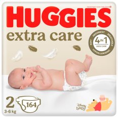 HUGGIES® pañales desechables Extra Care 2 (3-6 kg) 164uds